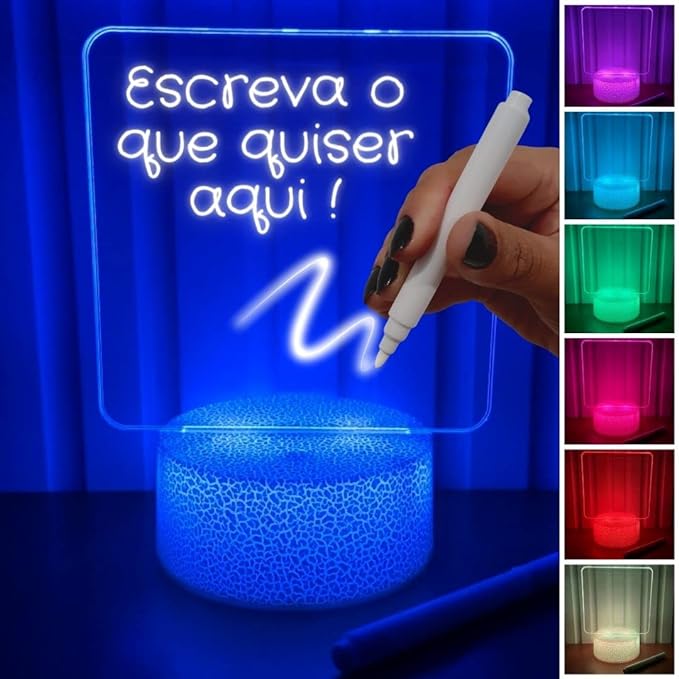 Luminária Neon Tipo Lousa 3D